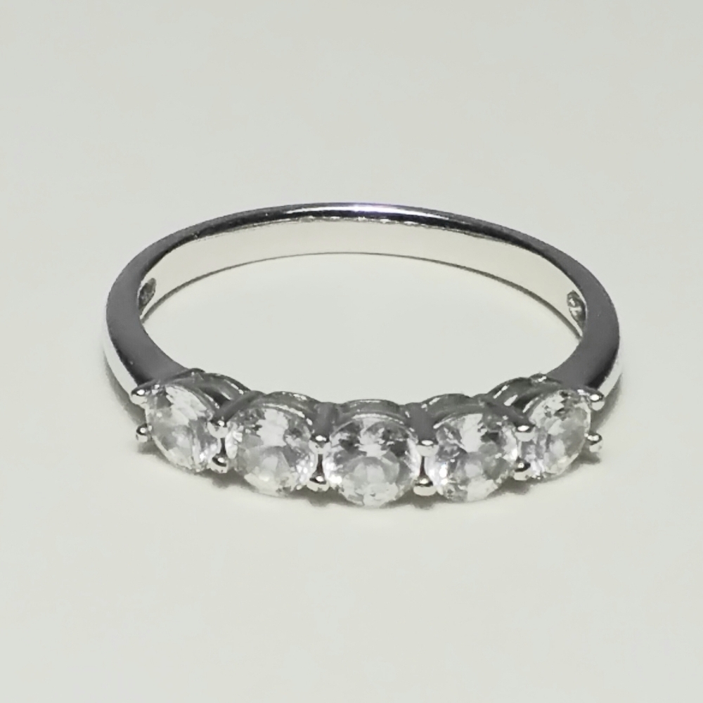 925 Silver Ring CZ Sz10